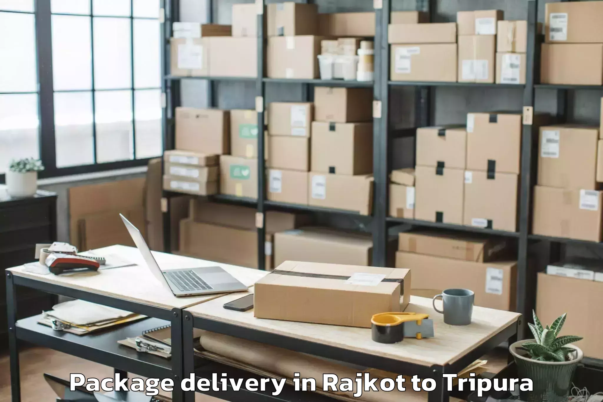 Book Rajkot to Nit Agartala Package Delivery Online